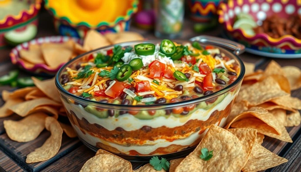 What is taco dip made of