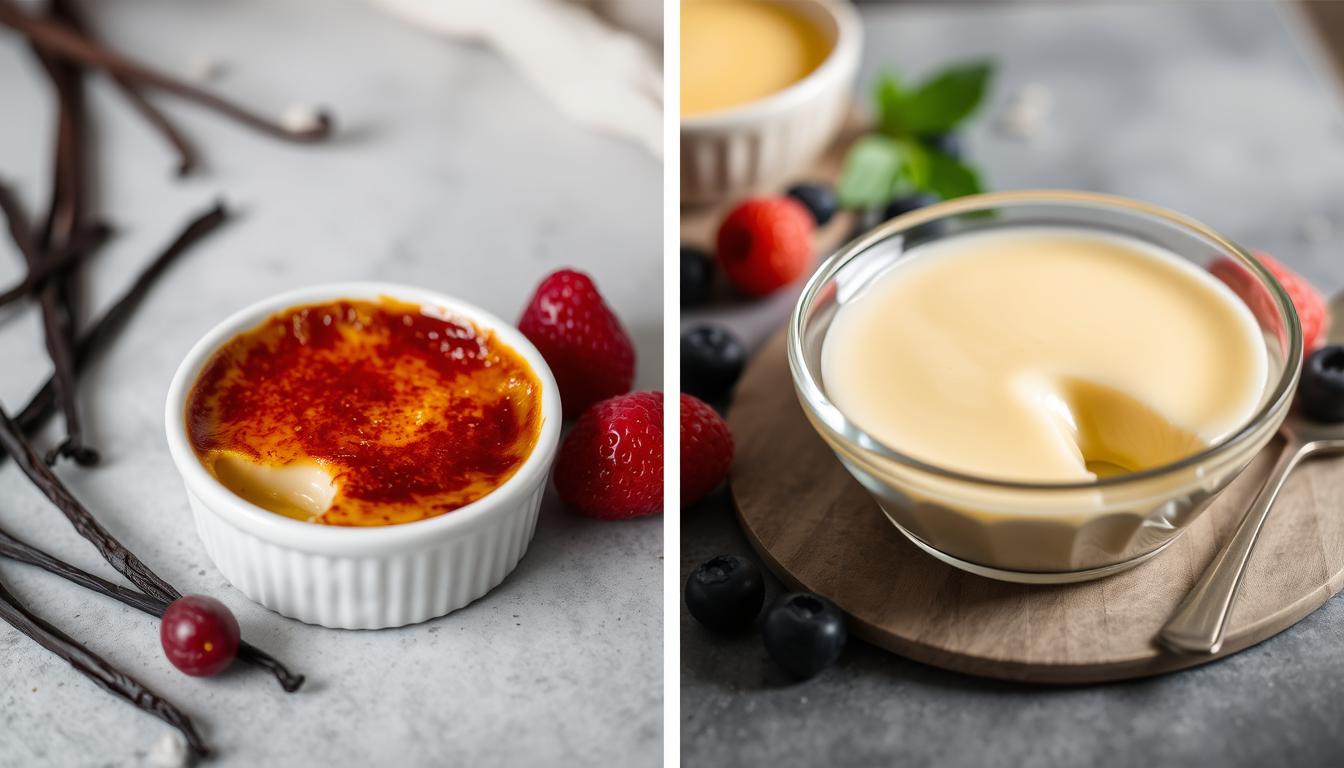 What's the difference between crème brûlée and custard