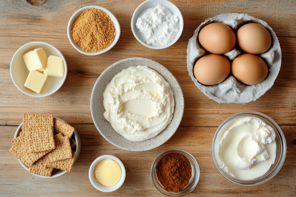 Delicious homemade cheesecake recipe ingredients