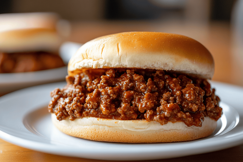  Delicious sloppy joe sandwich.