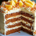 Hawaiian Carrot Pineapple Cake slice showing moist texture.